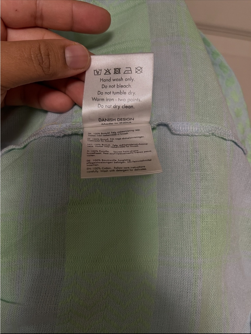 Cecilie Copenhagen Light Mint V-Neck Tiered Mini Dress - Picture 8 of 9